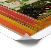 Radha en Krishna omhelzen in een geïdealiseerd lan Poster (Hoek)