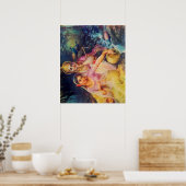 Radha en poster Krishna (Keuken)