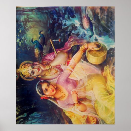 Radha en poster Krishna (Voorkant)