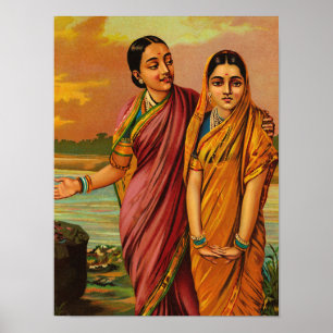 Radha, godin van liefde door Raja Ravi Varma Poster
