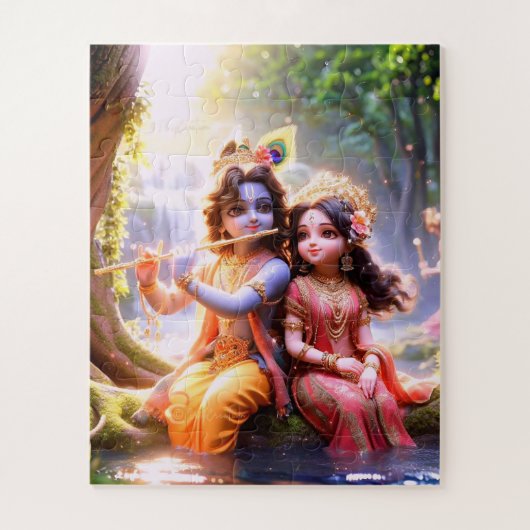Radha Krishana Zig zag puzzels (Verticaal)