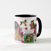Radha Krishna Aesthetic Collage Mug – Soft Pastel  (Devant droit)