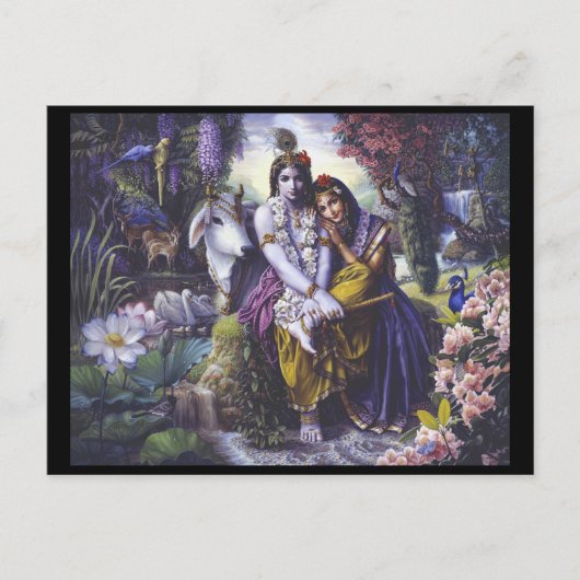 Radha Krishna briefkaarten (Voorkant)
