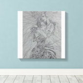 Radha Krishna Canvas Afdruk (Insitu (Houten vloer))