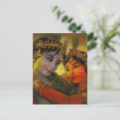 RADHA KRISHNA CLASSIC PAINTING BRIEFKAART (Staand voorkant)