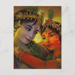 RADHA KRISHNA CLASSIC PAINTING BRIEFKAART