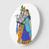 Radha Krishna Clock Grote Klok (Hoek)