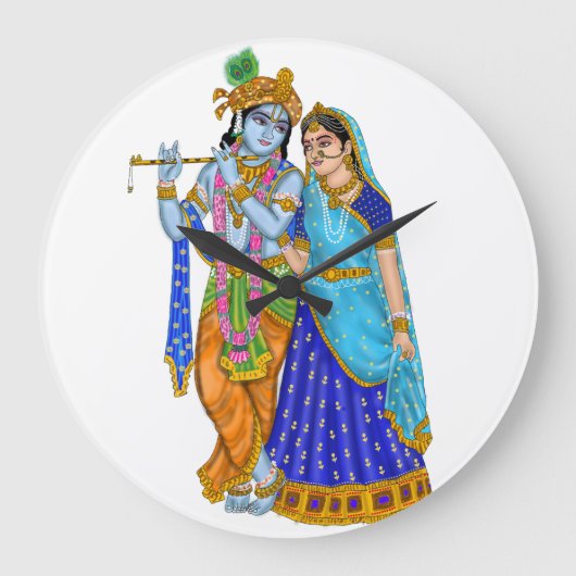 Radha Krishna Clock Grote Klok (Voorkant)