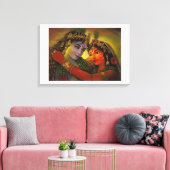 RADHA KRISHNA HINDU GODEN CANVAS AFDRUK (Insitu (Woonkamer))