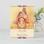 Radha Krishna Hindu Wedding Invitation (Debout devant)