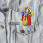 Radha Krishna-knop Button (Insitu)