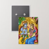 Radha Krishna-knop Button (Voorkant / Achterkant)