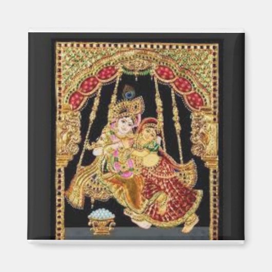 Radha Krishna Magnet Magneet (Voorkant)