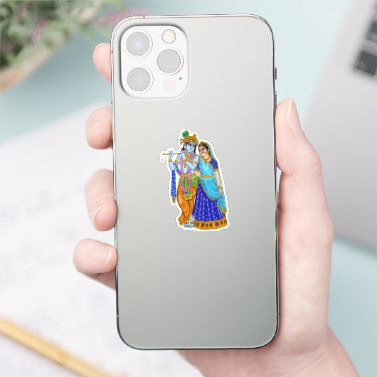 Radha Krishna Sticker (Telefoon)