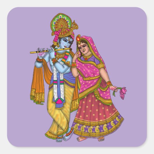 Radha Krishna Sticker (Voorkant)