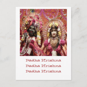 Radha KRISHNA voor Liefde, Vrede en Welvaart Briefkaart