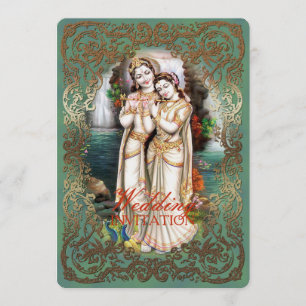 Radha Krishna Wedding Collectie - Uitnodiging Kaar