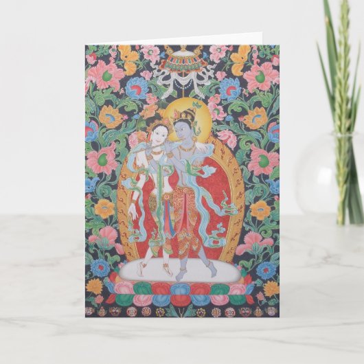 Radha-Krishna Wenskaart A Kaart (Voorkant)