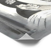 Radha Krishna zwart-wit Poster (Hoek)