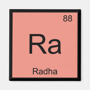 Radha Name Chemistry Element Periodic Table Magneet