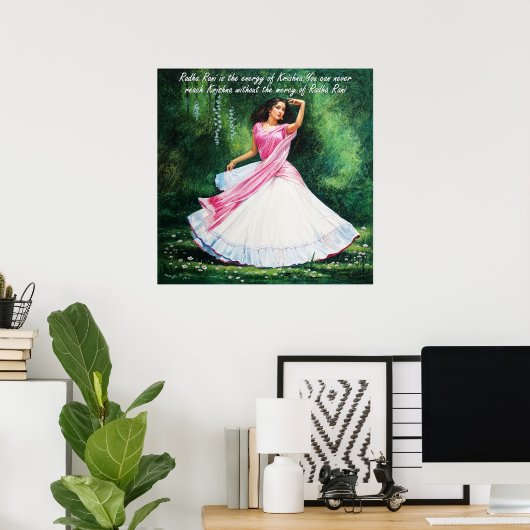 Radha Rani in Vrindavan Poster (Thuiskantoor)