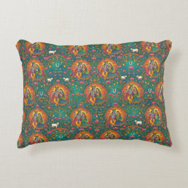 Radhe Krishna Patroon Accent Kussen