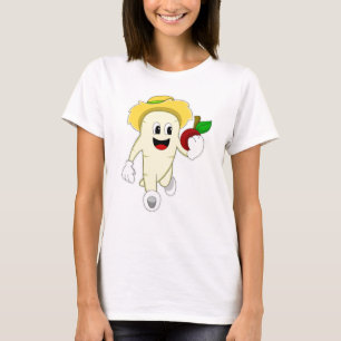Radiaal als landbouwer met fruit t-shirt