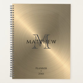 Radiaal Gold Metallic | Monogrammed Planner