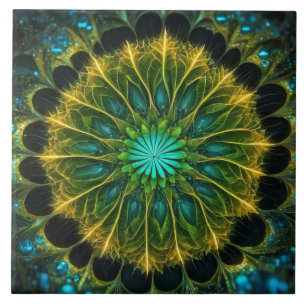 Radiaal loof Abstract Tegeltje