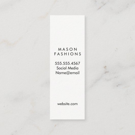 radiaal/monogram mini visitekaartje (Achterkant)