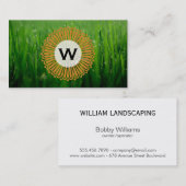 Radiaal monogram (oranje) | Gras Visitekaartje (Voorkant / Achterkant)