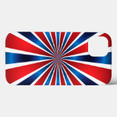 Radiaal Patroon Rood Blauw Case-Mate iPhone Case (Achterkant (horizontaal))