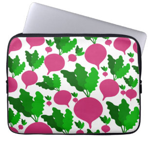 Radiaal plantaardig patroon laptop sleeve