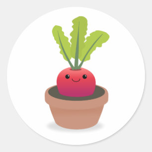 Radiaal teken ronde sticker