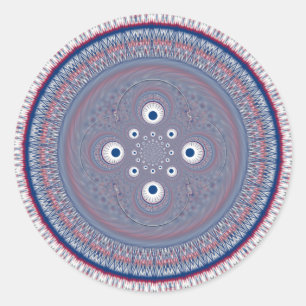 Radial Design Art Print Ronde Sticker