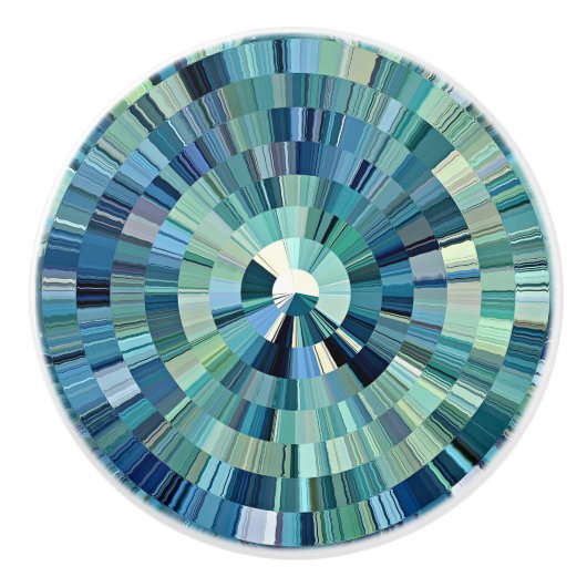 Radiale facetten van zee keramische knop (Voorkant)