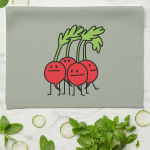 Radiale Happy Bunch - Radishes die gelukkig zijn! Theedoek