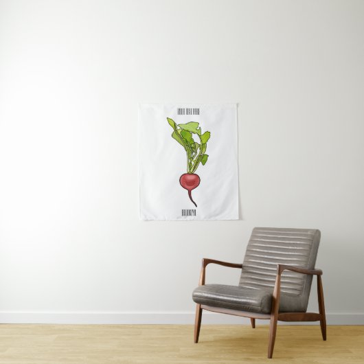 Radiale illustratie cartoon wandkleed (In situ)