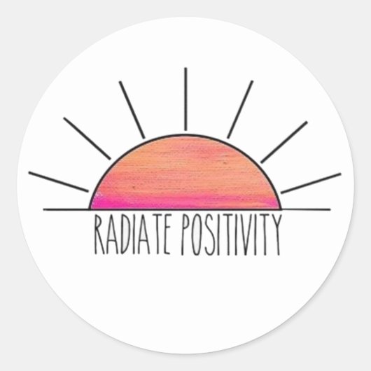 Radiale positiviteit ronde sticker (Voorkant)