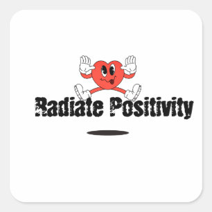 Radiale positiviteit vierkante sticker