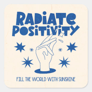 Radiale positiviteit vierkante sticker