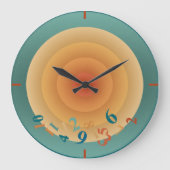 Radiale Sun Retro Grote Klok (Voorkant)