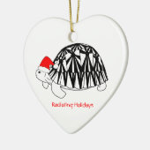 Radiale tortoise-versiering keramisch ornament (Links)