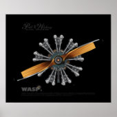 Radiale Vliegtuig-engine met Prop Art-Poster Poster (Voorkant)