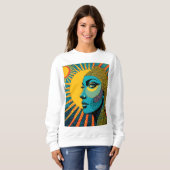 Radiance cosmique : Sweatshirt de la déesse du sol (Devant entier)