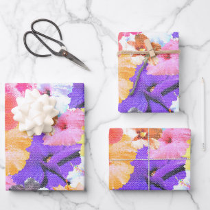 Radiance in Bloom: Hibiscus in Glas in lood Inpakpapier Vel
