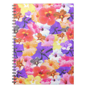 Radiance in Bloom: Hibiscus in Glas in lood Notitieboek