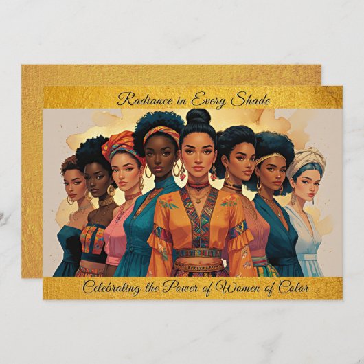 Radiance in Every Shade beroemd gemaakt door Intl. Feestdagenkaart (Voorkant / Achterkant)