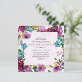 Radiance Wedding Invitation Square Kaart (Staand voorkant)
