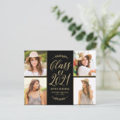 Radiant Afstudeerder Afstuderen Aankondiging Brief Briefkaart (Staand voorkant)